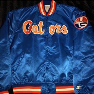 STARTER White Quilted Liner with orange & Blue Logo